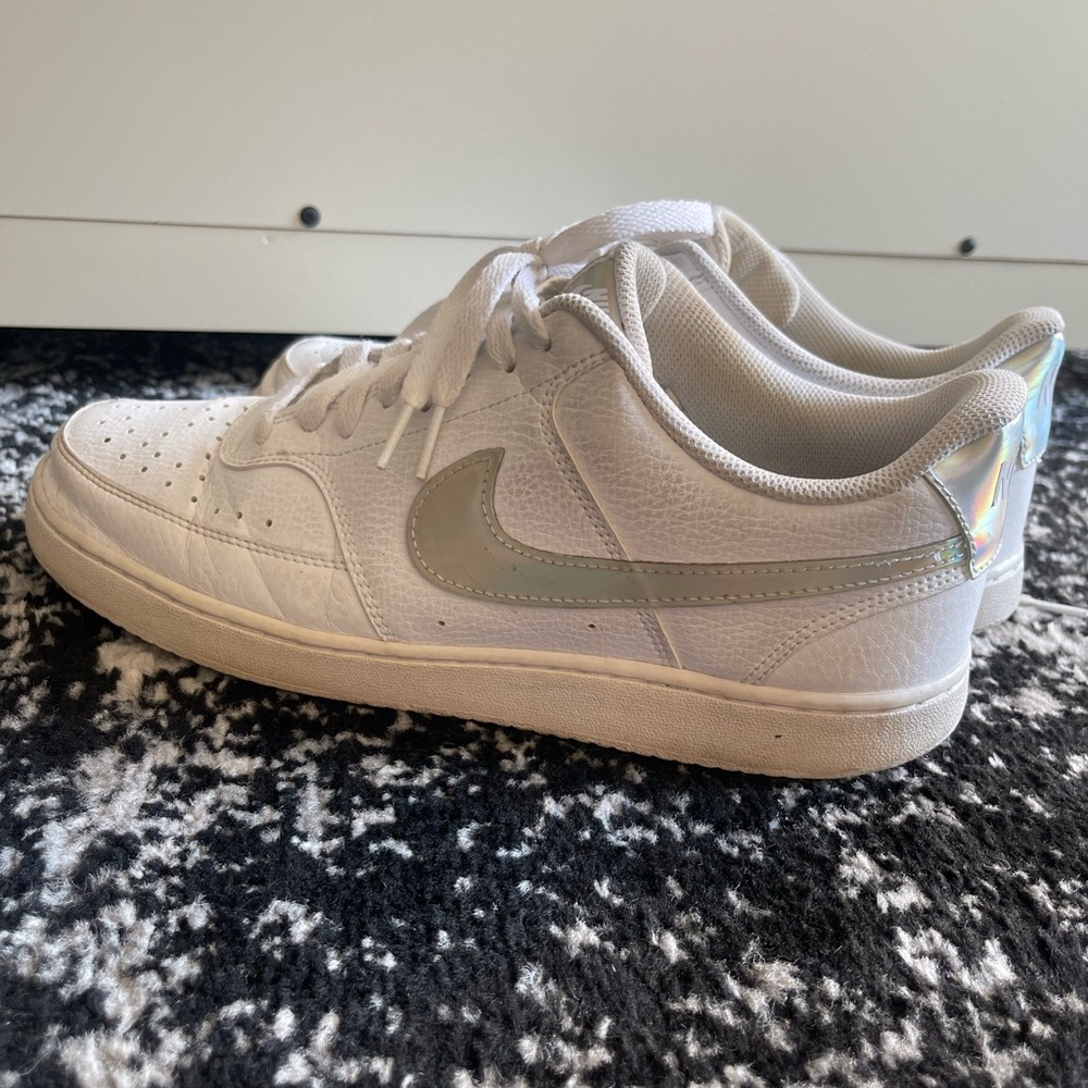 Nike Court Vision Sneakers with Iridescent Swoosh